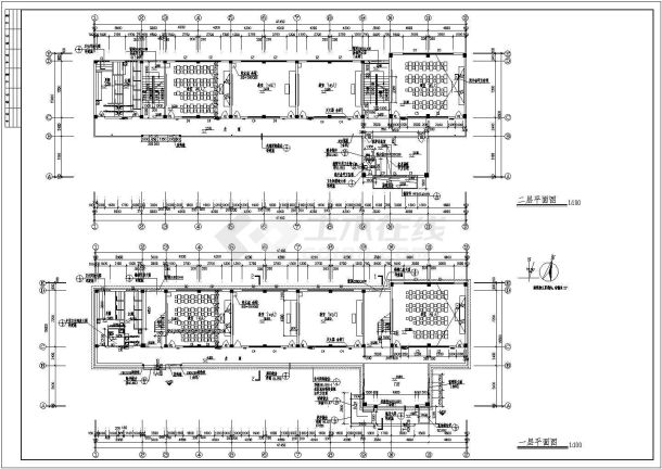 小学教学楼设计全套施工cad图-图二