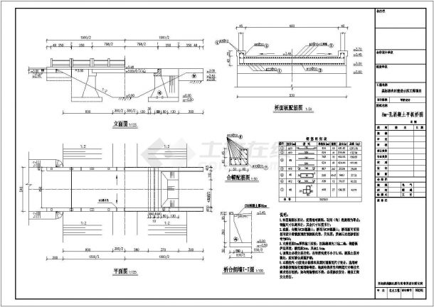 某高标准农田建设示范工程设计cad详细施工图（含水闸、平板桥及过水涵洞设计）-图二