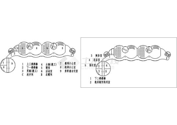 一幼儿园平面设计全套施工cad图-图一