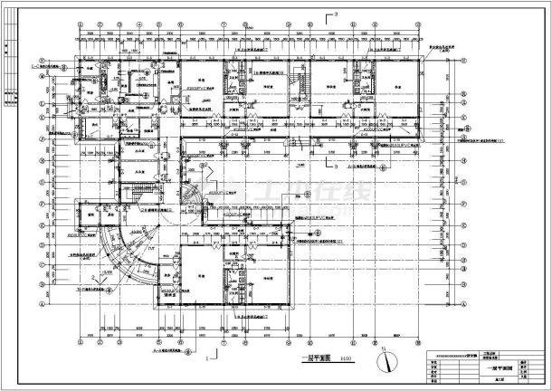 一个幼儿圆设计全套施工cad图-图二