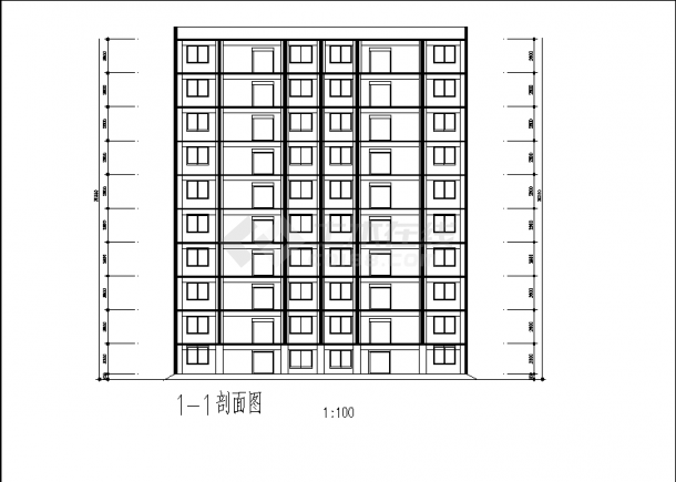 二套点式小高层住宅楼建筑设计施工cad图纸（含说明）-图一