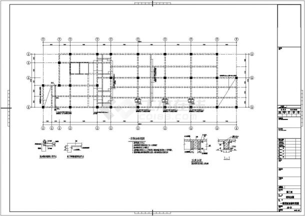 某13层书店结构改造加固设计cad全套结构施工图纸（含设计说明）-图二