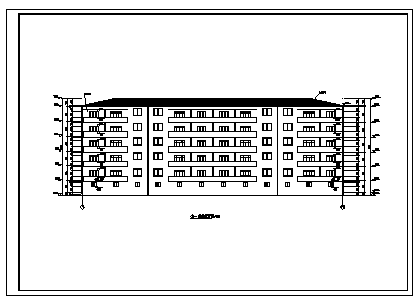 五层框架结构小区住宅楼建筑设计cad图(含计算书，小棚设计，共十一张)-图一