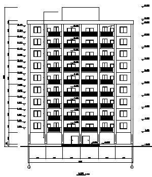 土木工程毕业设计_10层剪力墙结构豪华公寓建筑施工cad图(含计算书，毕业设计)-图二