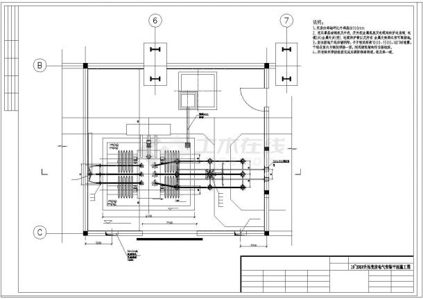 变压器室电气CAD安装图-图二