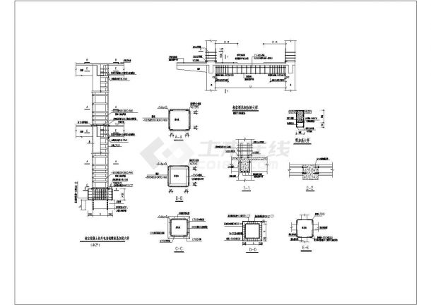 某五层框架结构教学楼加固设计cad全套施工图（含设计说明）-图二