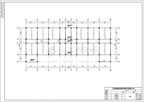 德州市某大型化工厂5层框架结构综合楼建筑结构设计CAD图纸-图一
