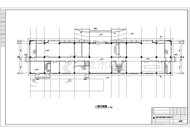 惠州市五层办公楼混凝土框架结构施工图-图一