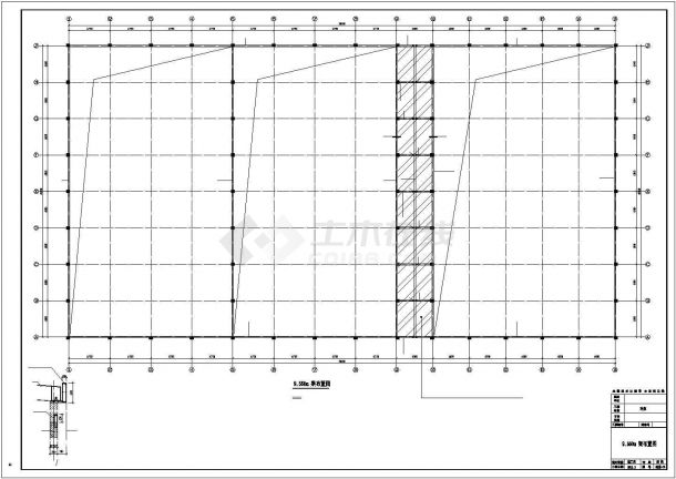 厂房设计_太原市某大型工厂单层钢结构加工厂房全套结构设计CAD图-图一