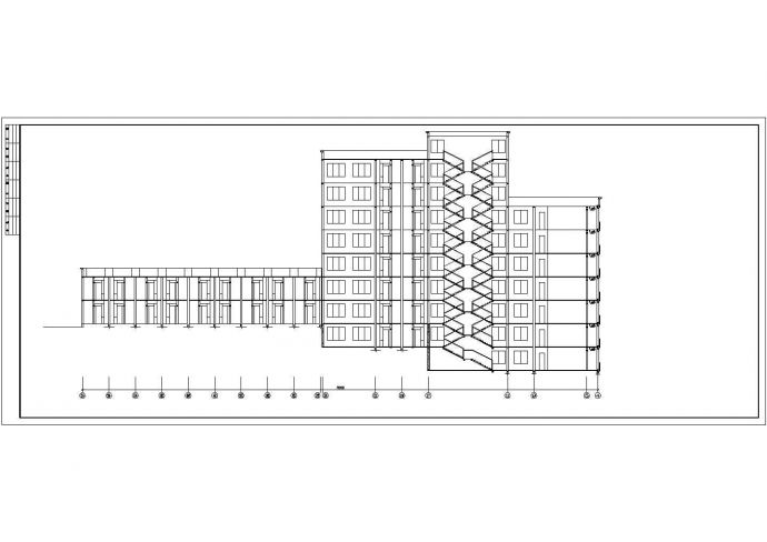 南京理工大学1.2万平米8层框架结构学生宿舍楼建筑设计CAD图纸_图1