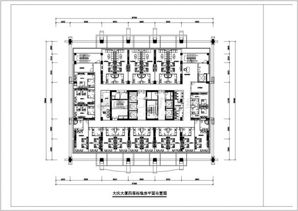 深圳四星酒店装修设计方案图纸-图一