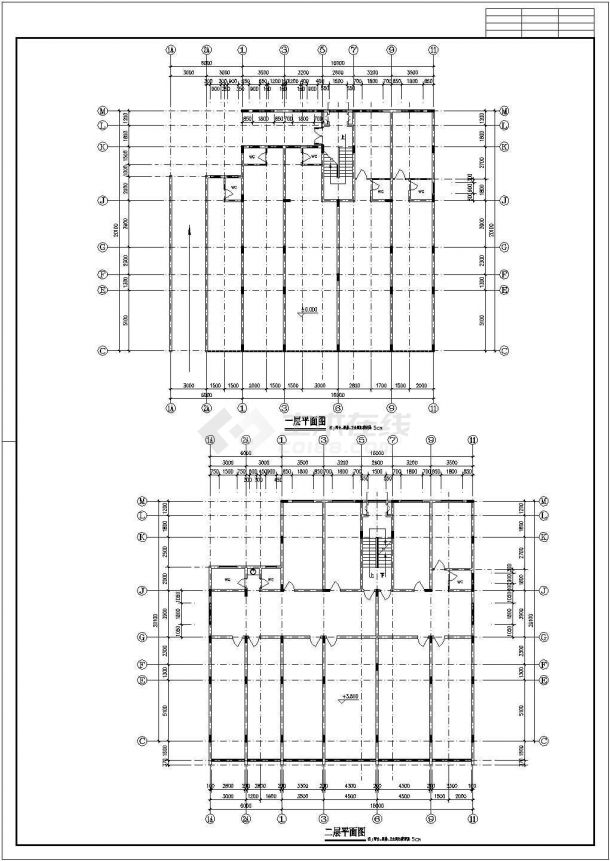 某多层徽派商住楼设计cad全套建筑施工图（含效果图）-图一