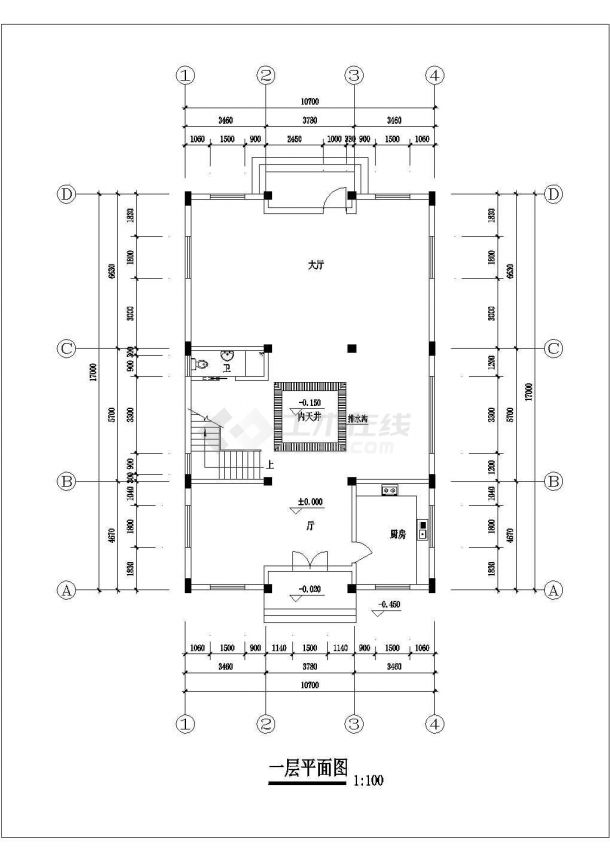 cad建筑方案图;内含:各层平面图,4