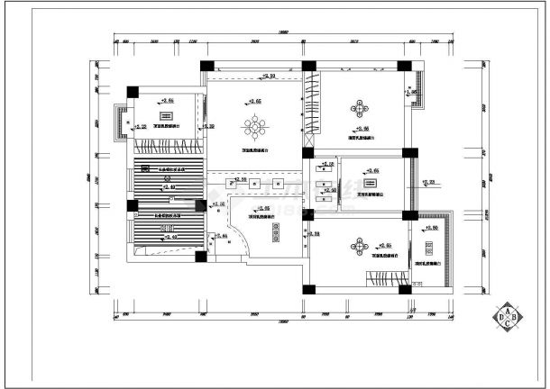 欧式三居室全套装修设计施工图-图二