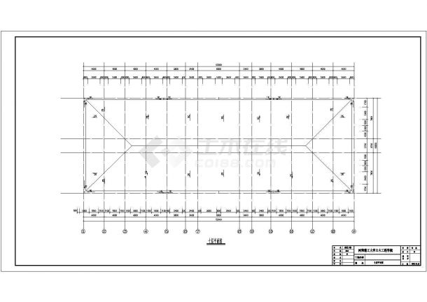 天津市某研究所8810平9层钢混框架办公楼办公楼建筑结构设计CAD图纸-图一