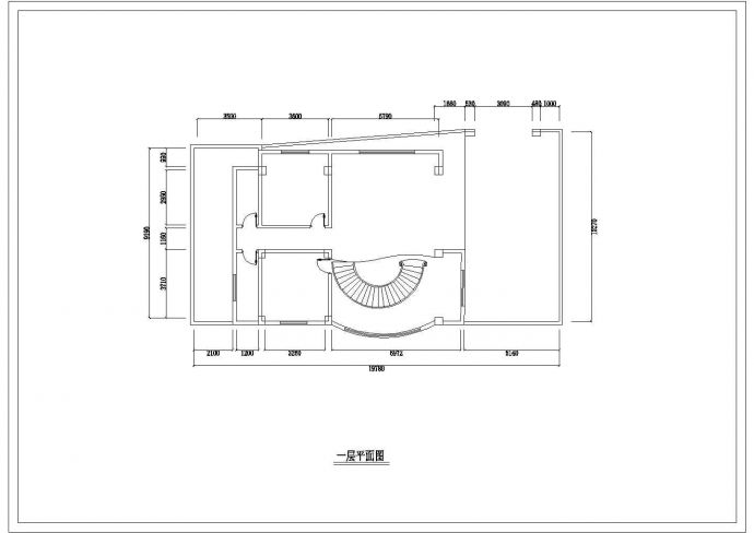 复式户型住宅装修设计CAD布置图_图1