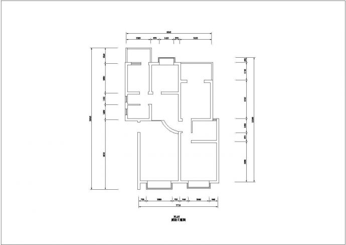 简单两居室室内装修CAD基础详图_图1
