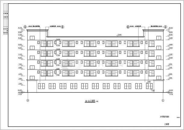 步涌工业区宿舍全套建筑设计施工CAD图-图二