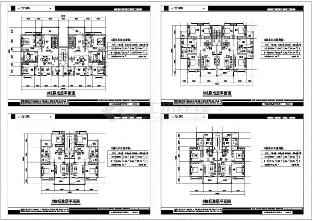 复盛镇新民居二期工程设计cad详细建筑施工图（含总平面图及经济技术指标）-图二