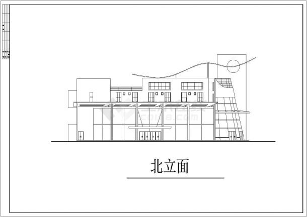 【苏州】某高档很现代的会所全套建筑施工cad图-图二
