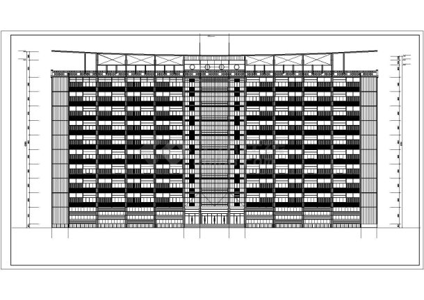 成都市白湖路某11层框剪结构商务大酒店全套建筑结构设计CAD图纸-图二