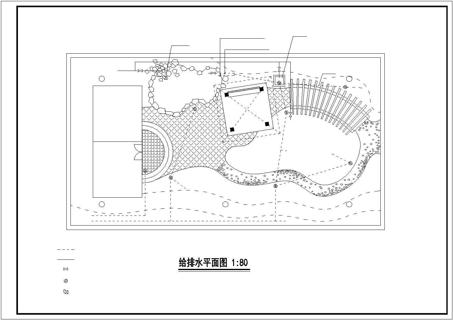 屋顶花园景观施工图(CAD,6张图）