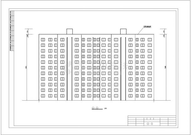 烟台市某小区9500平米12层钢混框剪结构公寓楼建筑结构设计CAD图纸-图二
