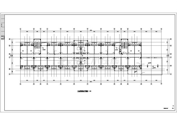 太原市某高校5层砖混结构教职工宿舍楼全套给排水系统设计CAD图纸-图一