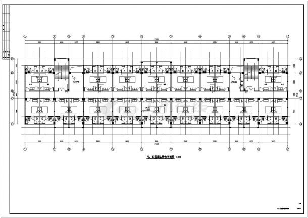 太原市某高校5层砖混结构教职工宿舍楼全套给排水系统设计CAD图纸-图二
