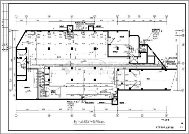 长沙市某大学13层剪力墙结构学生公寓楼全套给排水设计CAD图纸-图一
