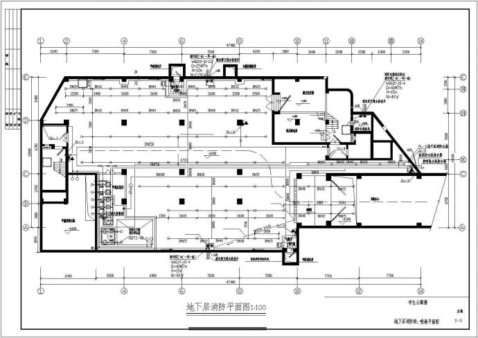 长沙市某大学13层剪力墙结构学生公寓楼全套给排水设计CAD图纸_图1