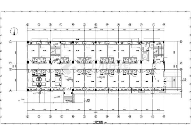 上海市某高校3280平米5层砖混结构宿舍楼给排水系统设计CAD图纸-图一