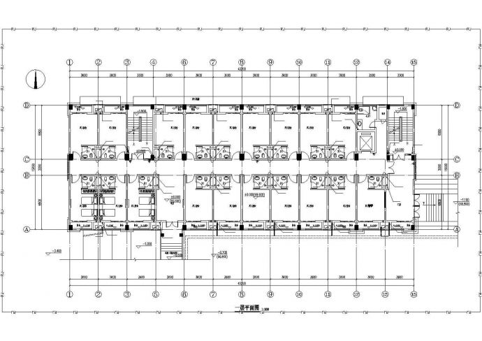 上海市某高校3280平米5层砖混结构宿舍楼给排水系统设计CAD图纸_图1