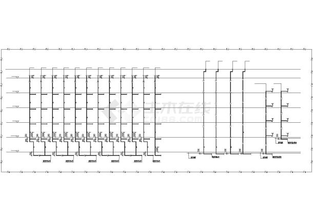 上海市某高校3280平米5层砖混结构宿舍楼给排水系统设计CAD图纸-图二