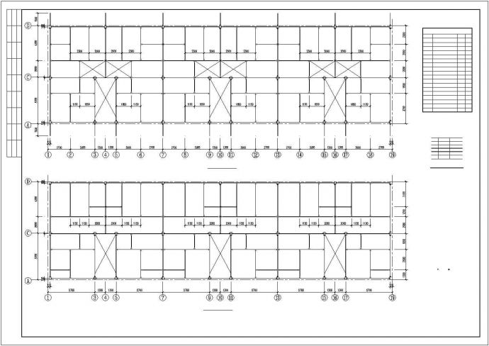 丽水市某现代化小区4层钢结构住宅楼全套结构设计CAD图纸_图1