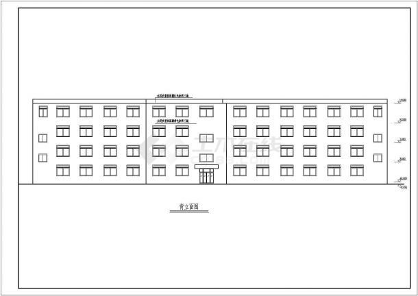 市级小学教学楼建筑设计施工CAD图纸-图一