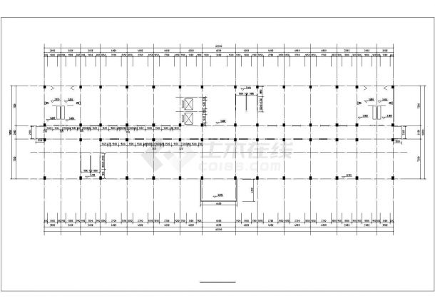 厦门某公司1.1万平米10层钢混框架结构办公楼建筑结构设计CAD图纸-图二