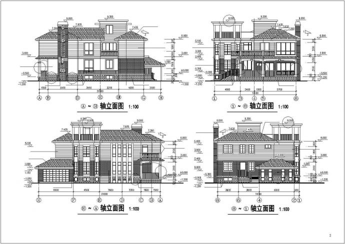 两层独立豪华别墅施工平面图(设计说明）_图1
