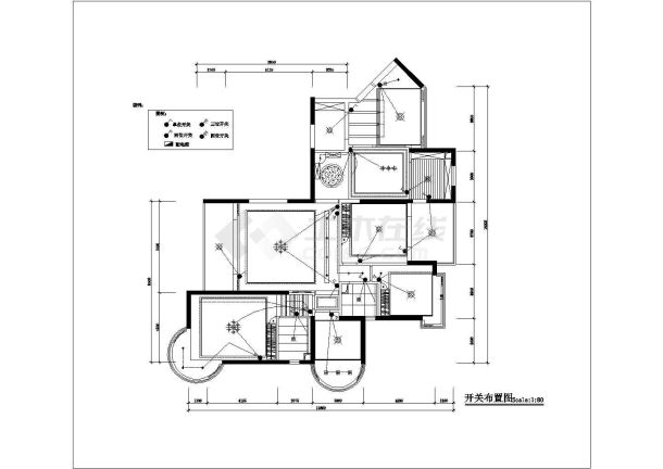 新余市某新建楼盘四房两厅高档住宅设计装修CAD图纸-图二