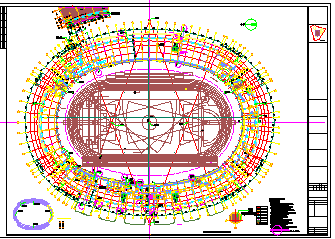 [福建]容纳13000人空间钢管桁架结构体育场结构cad设计图（含建筑图钢结构图）-图二