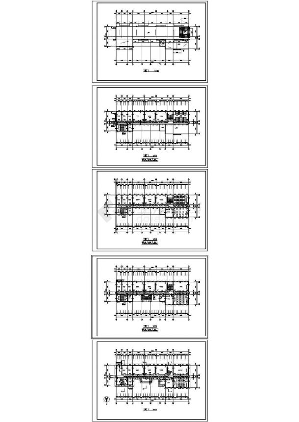 某学校四层砖混结构教学楼（3295㎡）设计cad全套建筑施工图（含设计说明，含总平面，含食堂设计）-图一