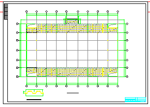 [陕西]地上二层钢网架结构农贸市场cad结构施工图