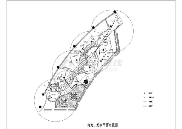 上海嘉定区某高档商务会所屋顶花园平面景观绿化设计CAD施工图-图一