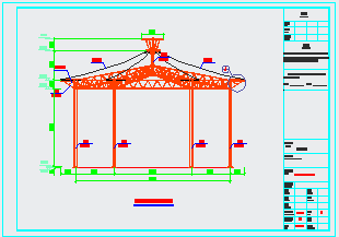 [长沙]公园六角形膜cad结构施工图-图二