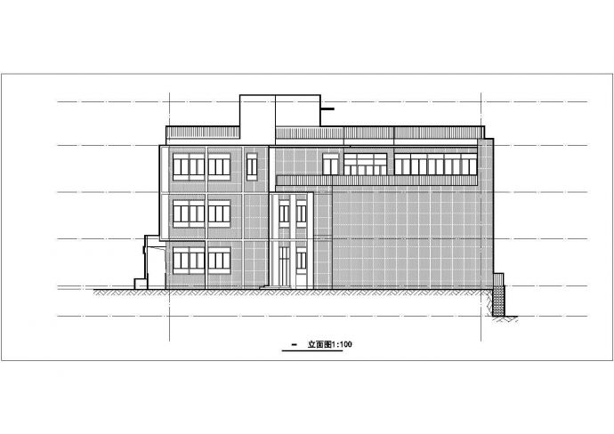 温州某学校2300平米3层框架结构学生食堂全套建筑设计CAD图纸_图1