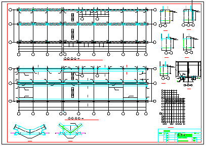 大型炼钢车间吊车梁系统全套cad结构施工图-图一