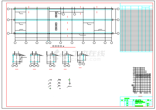 大型炼钢车间吊车梁系统全套cad结构施工图-图二