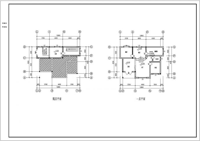 四层欧式别墅建筑设计施工CAD图_图1