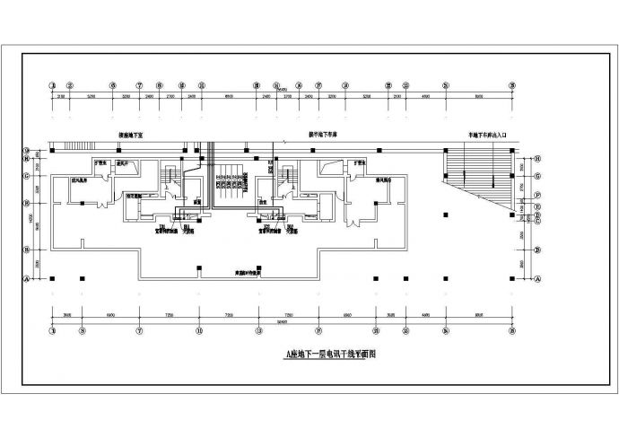 电气设计_某地区多层住宅楼弱电CAD图纸_图1