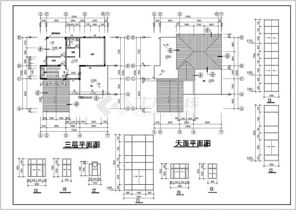 东南亚风格住宅楼建筑设计施工图-图二